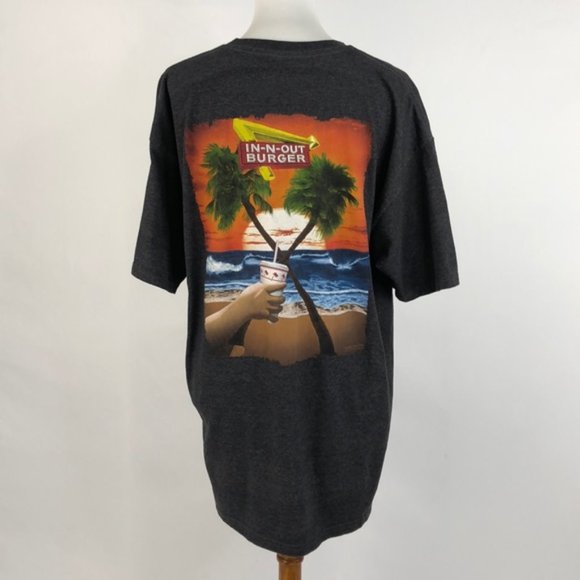 In-N-Out Burger Gray Graphic Short Sleeve Tee, Siz - Picture 3 of 4